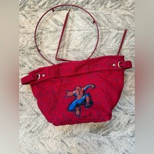 Pottery barn kids Red Spiderman canvas storage bucket